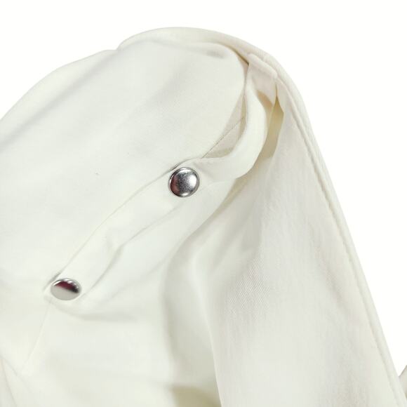 Aday Midi Dress sz S Women Super Swish Ivory Surplice Neck Rope Belt‎ Minimalist - Picture 8 of 15